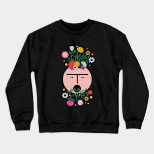 Frida kahlo colorful flowers summer colors mexican feminist painter Crewneck Sweatshirt